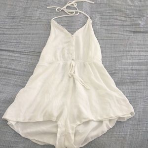 White halter romper